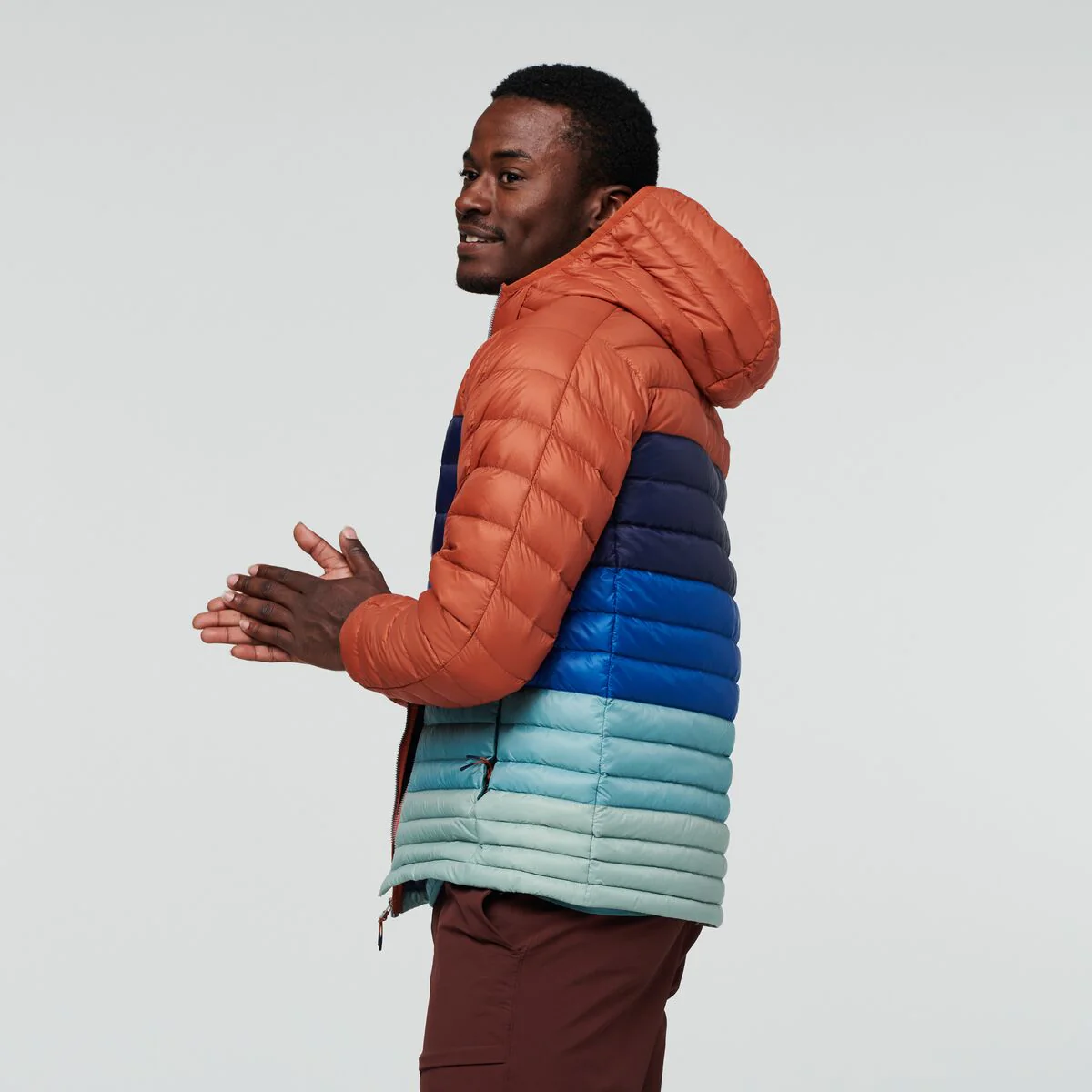 Fuego Down Hooded Jacket Colorblock - Men's - Image 3