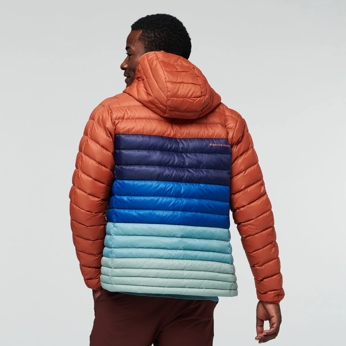 Fuego Down Hooded Jacket Colorblock - Men's - Image 4